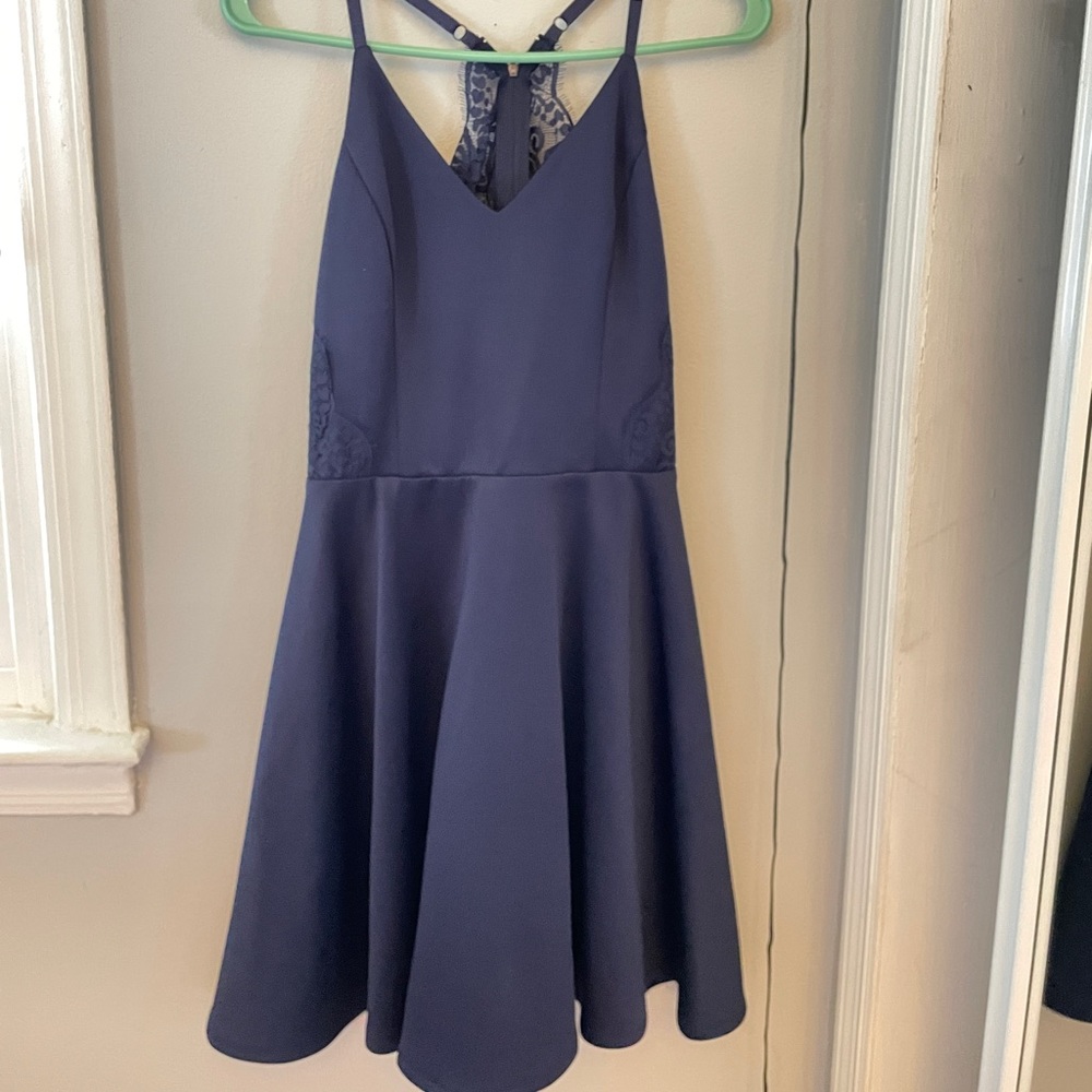 Navy Blue A Line Francesca’s Dress